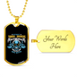 Without Truck Drivers Dog Tag Stainless Steel or 18k Gold 24" Chain-Express Your Love Gifts