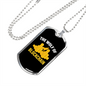 Wolf of Blockchain Crypto Necklace Stainless Steel or 18k Gold Dog Tag 24" Chain-Express Your Love Gifts