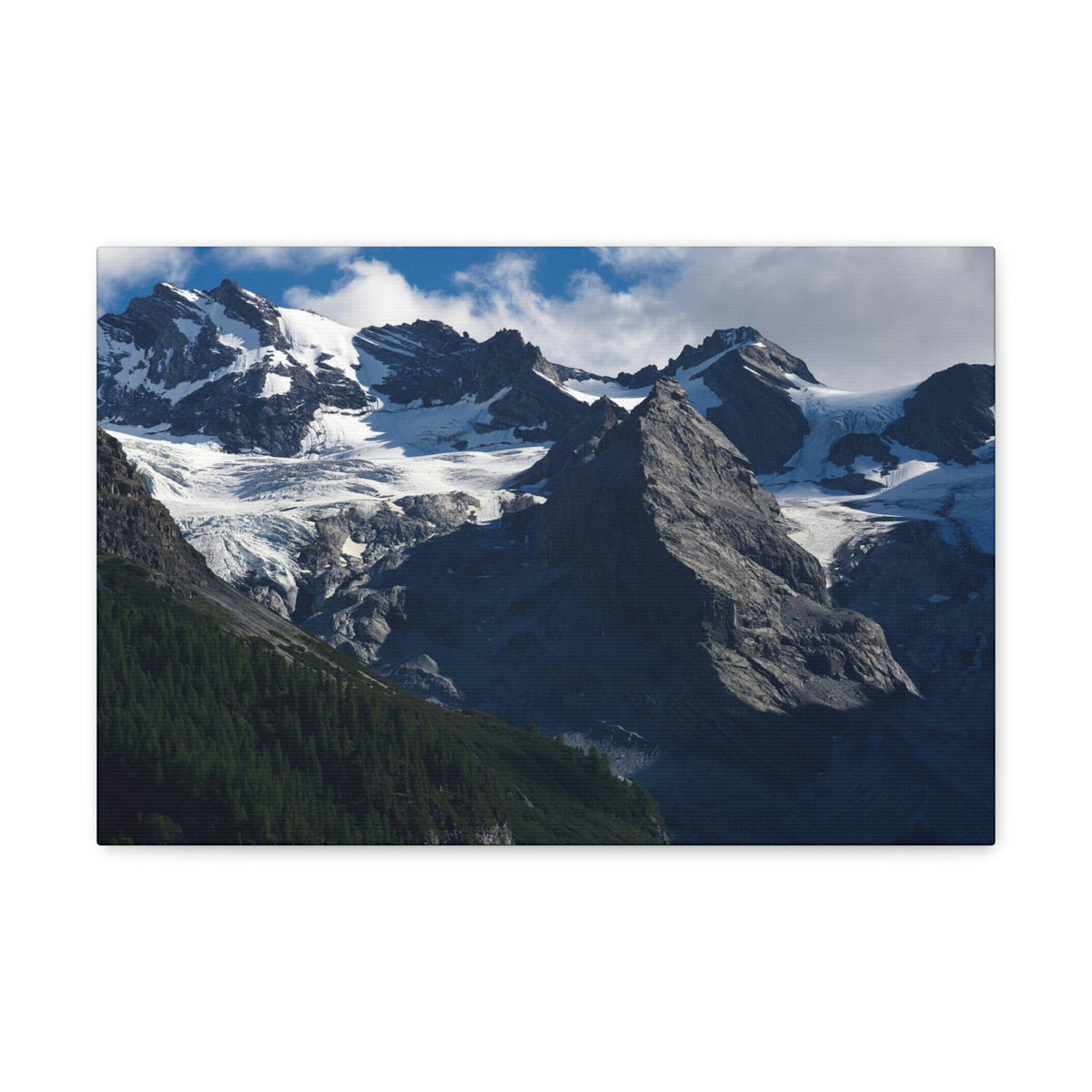 Wondrous Mountains Covered in Snow Scene Beautiful Phenomenal and Amazing Beauty Nature Scene Big Snowy Mountains Wall Art Ready to Hang Unframed-Express Your Love Gifts