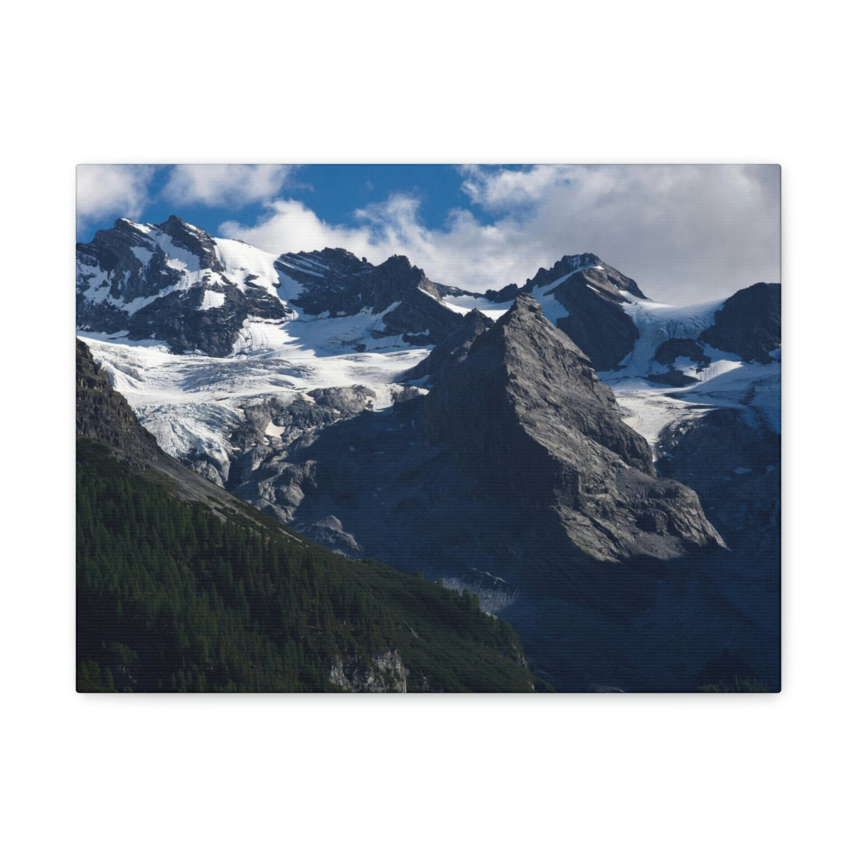 Wondrous Mountains Covered in Snow Scene Beautiful Phenomenal and Amazing Beauty Nature Scene Big Snowy Mountains Wall Art Ready to Hang Unframed-Express Your Love Gifts