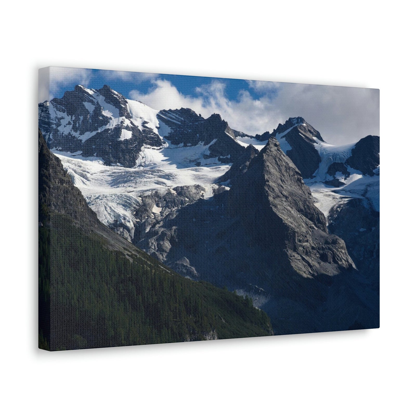Wondrous Mountains Covered in Snow Scene Beautiful Phenomenal and Amazing Beauty Nature Scene Big Snowy Mountains Wall Art Ready to Hang Unframed-Express Your Love Gifts