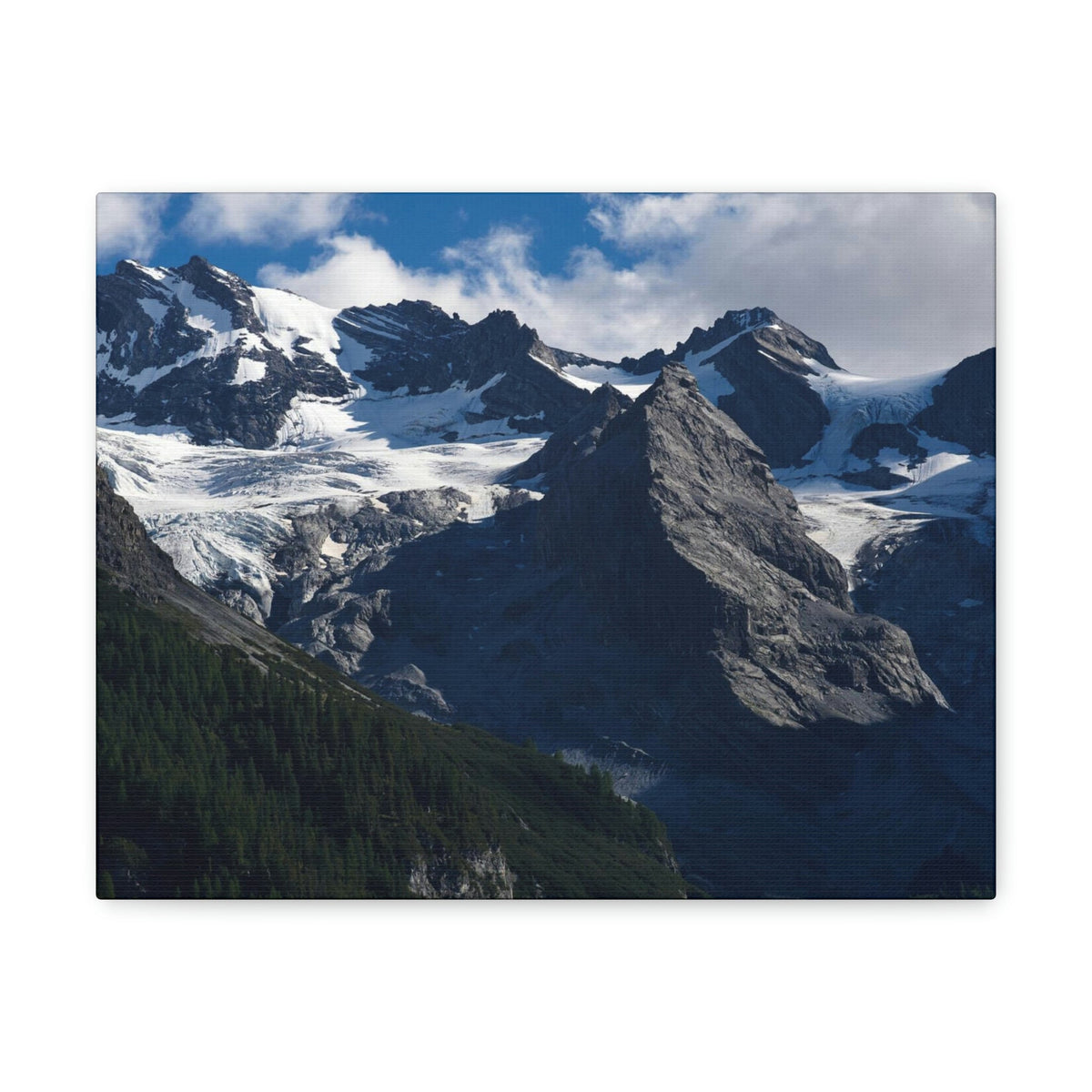 Wondrous Mountains Covered in Snow Scene Beautiful Phenomenal and Amazing Beauty Nature Scene Big Snowy Mountains Wall Art Ready to Hang Unframed-Express Your Love Gifts