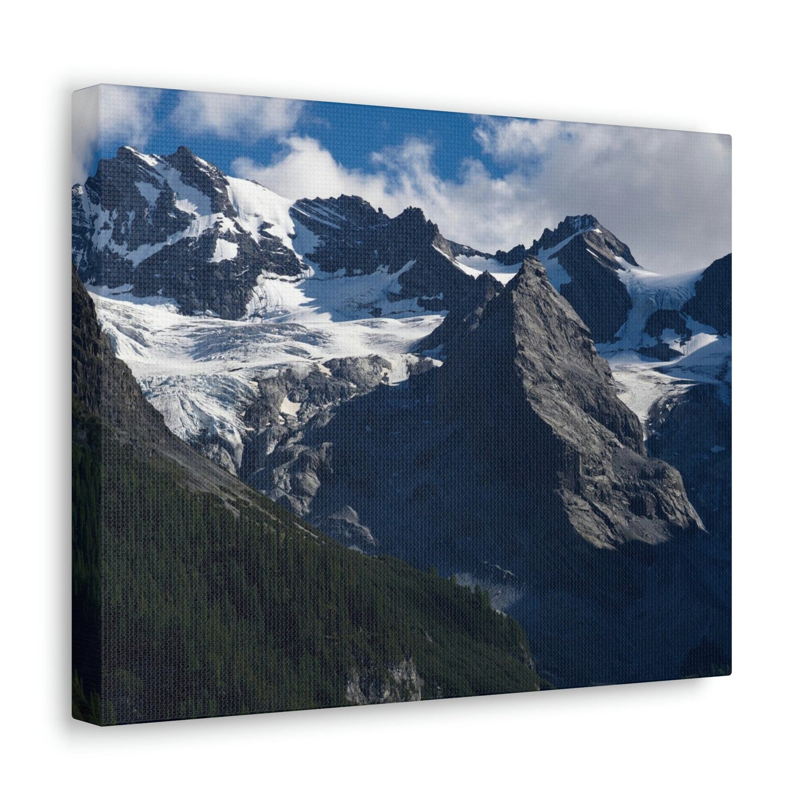 Wondrous Mountains Covered in Snow Scene Beautiful Phenomenal and Amazing Beauty Nature Scene Big Snowy Mountains Wall Art Ready to Hang Unframed-Express Your Love Gifts