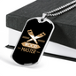 Wood Master Woodworker Dog Tag Stainless Steel or 18k Gold W 24"-Express Your Love Gifts