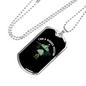 Woods Visitor Hunting Necklace Stainless Steel or 18k Gold Dog Tag 24"-Express Your Love Gifts