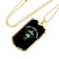 Woods Visitor Hunting Necklace Stainless Steel or 18k Gold Dog Tag 24"-Express Your Love Gifts