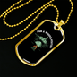 Woods Visitor Hunting Necklace Stainless Steel or 18k Gold Dog Tag 24"-Express Your Love Gifts