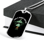 Woods Visitor Hunting Necklace Stainless Steel or 18k Gold Dog Tag 24"-Express Your Love Gifts