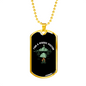 Woods Visitor Hunting Necklace Stainless Steel or 18k Gold Dog Tag 24"-Express Your Love Gifts