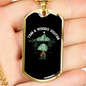 Woods Visitor Hunting Necklace Stainless Steel or 18k Gold Dog Tag 24"-Express Your Love Gifts