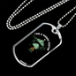 Woods Visitor Hunting Necklace Stainless Steel or 18k Gold Dog Tag 24"-Express Your Love Gifts