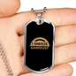 Woodworkers Sneeze Sawdust Woodworker Dog Tag Stainless Steel or 18k Gold W 24"-Express Your Love Gifts