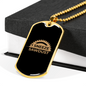 Woodworkers Sneeze Sawdust Woodworker Dog Tag Stainless Steel or 18k Gold W 24"-Express Your Love Gifts