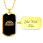 Woodworkers Sneeze Sawdust Woodworker Dog Tag Stainless Steel or 18k Gold W 24"-Express Your Love Gifts