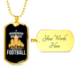 Woodworking Is Not Easy Woodworker Dog Tag Stainless Steel or 18k Gold W 24"-Express Your Love Gifts