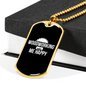 Woodworking Makes Me Happy Woodworker Dog Tag Stainless Steel or 18k Gold W 24"-Express Your Love Gifts