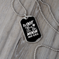 Woof You to The Moon Necklace Stainless Steel or 18k Gold Dog Tag 24" Chain-Express Your Love Gifts