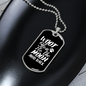 Woof You to The Moon Necklace Stainless Steel or 18k Gold Dog Tag 24" Chain-Express Your Love Gifts