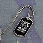 Woof You to The Moon Necklace Stainless Steel or 18k Gold Dog Tag 24" Chain-Express Your Love Gifts