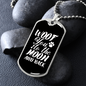 Woof You to The Moon Necklace Stainless Steel or 18k Gold Dog Tag 24" Chain-Express Your Love Gifts