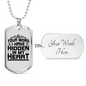 Word Hidden In My Heart Christian Necklace Stainless Steel or 18k Gold Dog Tag 24" Chain-Express Your Love Gifts