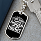 Word I Have Keychain Stainless Steel or 18k Gold Dog Tag Keyring-Express Your Love Gifts