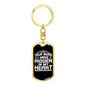 Word I Have Keychain Stainless Steel or 18k Gold Dog Tag Keyring-Express Your Love Gifts