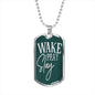 Work Pray Slay Stainless Steel or 18k Gold Dog Tag 24" Chain-Express Your Love Gifts