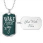 Work Pray Slay Stainless Steel or 18k Gold Dog Tag 24" Chain-Express Your Love Gifts