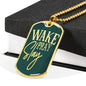 Work Pray Slay Stainless Steel or 18k Gold Dog Tag 24" Chain-Express Your Love Gifts