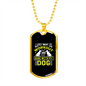 Workout and Dog Necklace Stainless Steel or 18k Gold Dog Tag 24" Chain-Express Your Love Gifts