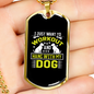 Workout and Dog Necklace Stainless Steel or 18k Gold Dog Tag 24" Chain-Express Your Love Gifts