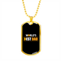 World's Best Bitcoin Dad Crypto Necklace Stainless Steel or 18k Gold Dog Tag 24" Chain-Express Your Love Gifts