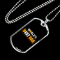 World's Best Bitcoin Dad Crypto Necklace Stainless Steel or 18k Gold Dog Tag 24" Chain-Express Your Love Gifts