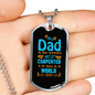 World'S Best Carpenter Woodworker Dog Tag Stainless Steel or 18k Gold W 24"-Express Your Love Gifts
