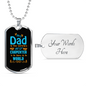 World'S Best Carpenter Woodworker Dog Tag Stainless Steel or 18k Gold W 24"-Express Your Love Gifts