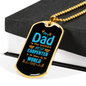 World'S Best Carpenter Woodworker Dog Tag Stainless Steel or 18k Gold W 24"-Express Your Love Gifts
