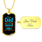 World'S Best Carpenter Woodworker Dog Tag Stainless Steel or 18k Gold W 24"-Express Your Love Gifts