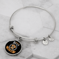 World's Best Dog Mom Bracelet Stainless Steel or 18k Gold Circle Bangle-Express Your Love Gifts