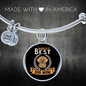 World's Best Dog Mom Bracelet Stainless Steel or 18k Gold Circle Bangle-Express Your Love Gifts
