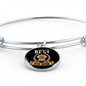 World's Best Dog Mom Bracelet Stainless Steel or 18k Gold Circle Bangle-Express Your Love Gifts
