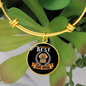 World's Best Dog Mom Bracelet Stainless Steel or 18k Gold Circle Bangle-Express Your Love Gifts