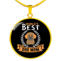 WORLD’S BEST DOG MOM Circle Necklace Stainless Steel or 18k Gold 18-22"-Express Your Love Gifts