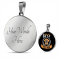 WORLD’S BEST DOG MOM Circle Necklace Stainless Steel or 18k Gold 18-22"-Express Your Love Gifts