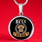 WORLD’S BEST DOG MOM Circle Necklace Stainless Steel or 18k Gold 18-22"-Express Your Love Gifts