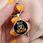 WORLD’S BEST DOG MOM Circle Necklace Stainless Steel or 18k Gold 18-22"-Express Your Love Gifts