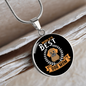 WORLD’S BEST DOG MOM Circle Necklace Stainless Steel or 18k Gold 18-22"-Express Your Love Gifts