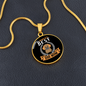 WORLD’S BEST DOG MOM Circle Necklace Stainless Steel or 18k Gold 18-22"-Express Your Love Gifts