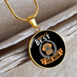 WORLD’S BEST DOG MOM Circle Necklace Stainless Steel or 18k Gold 18-22"-Express Your Love Gifts