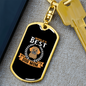 WORLD’S BEST DOG MOM Keychain Stainless Steel or 18k Gold Dog Tag Keyring-Express Your Love Gifts